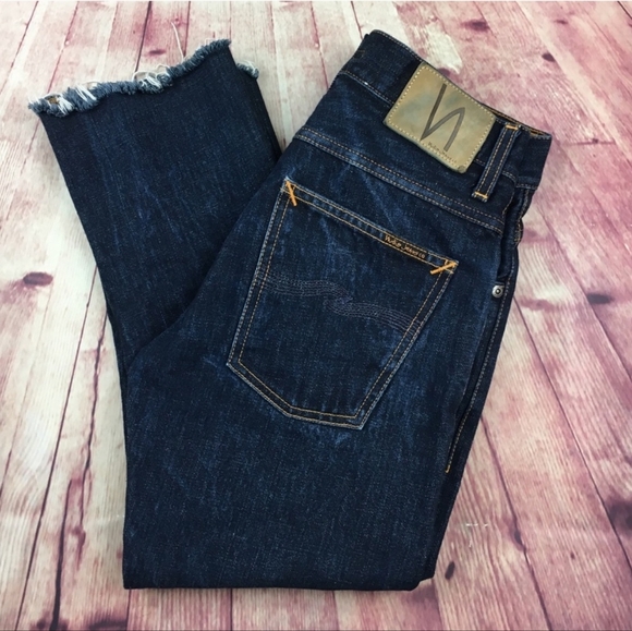 🐞NUDIE JEANS Grim Tim Dry Edged Selvage denim 28/26 Unisex (make an Offer!!) - Picture 7 of 8
